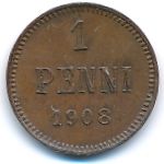 Финляндия, 1 пенни (1908 г.)