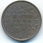 Британская Индия, 1/4 анны (1940 г.)