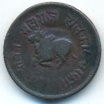 Индор, 1/4 анны (1886 г.)