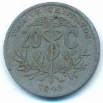Bolivia, 20 сентаво (1942 г.)
