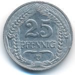 Германия, 25 пфеннигов (1909 г.)