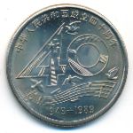 China, 1 юань (1989 г.)