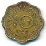 Ceylon, 10 центов (1944 г.)