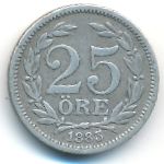 Sweden, 25 эре (1883 г.)