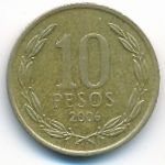 Chile, 10 песо (2006 г.)