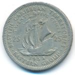 Восточные Карибы, 25 центов (1955 г.)