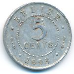 Белиз, 5 центов (1993 г.)