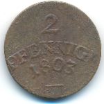 Саксен-Веймар-Эйзенах, 2 пфеннига (1803 г.)