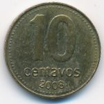 Аргентина, 10 сентаво (2008 г.)