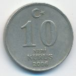 Turkey, 10 новых куруш (2006 г.)