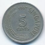 Сингапур, 5 центов (1967 г.)