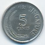 Сингапур, 5 центов (1971 г.)