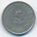 Сингапур, 5 центов (1977 г.)