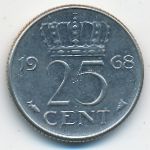 Нидерланды, 25 центов (1968 г.)
