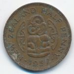 Новая Зеландия, 1/2 пенни (1957 г.)