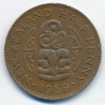 Новая Зеландия, 1/2 пенни (1959 г.)
