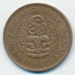 Новая Зеландия, 1/2 пенни (1962 г.)