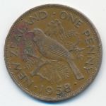 New Zealand, 1 пенни (1958 г.)