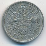 Великобритания, 6 пенсов (1956 г.)