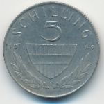Австрия, 5 шиллингов (1969 г.)