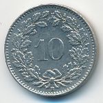 Switzerland, 10 раппенов (1957 г.)