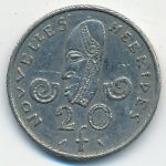 New Hebrides, 20 франков (1970 г.)