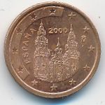 Испания, 2 евроцента (2000 г.)