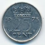 Netherlands, 25 центов (1973 г.)