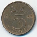 Netherlands, 5 центов (1966 г.)