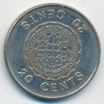 Solomon Islands, 20 центов (1993 г.)