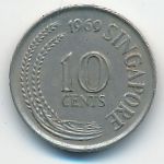 Singapore, 10 центов (1969 г.)