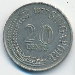 Singapore, 20 центов (1977 г.)