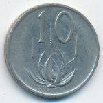 South Africa, 10 центов (1974 г.)