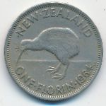 New Zealand, 1 флорин (1964 г.)