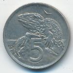 New Zealand, 5 центов (1972 г.)