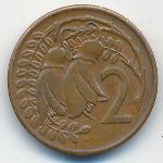 New Zealand, 2 цента (1969 г.)