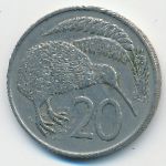 New Zealand, 20 центов (1967 г.)