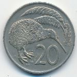 New Zealand, 20 центов (1974 г.)
