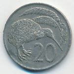 New Zealand, 20 центов (1973 г.)