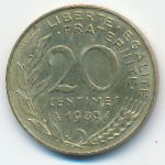 France, 20 сентим (1980 г.)