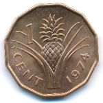 Swaziland, 1 цент (1974 г.)