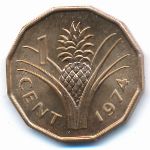 Swaziland, 1 цент (1974 г.)