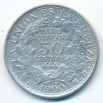 Bolivia, 50 сентаво (1900 г.)