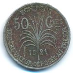 Гваделупа, 50 сантимов (1921 г.)