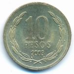 Chile, 10 песо (2003 г.)