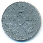 Canada, 5 центов (1927 г.)