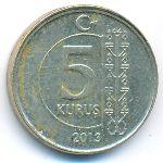 Turkey, 5 куруш (2013 г.)