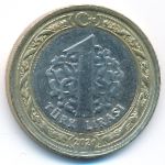 Турция, 1 лира (2021 г.)