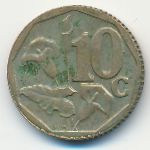 ЮАР, 10 центов (2002 г.)