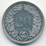 Switzerland, 20 раппенов (2007 г.)